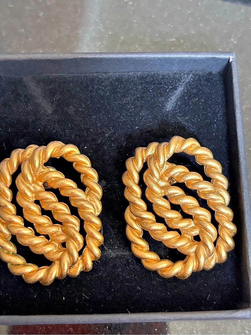 Gold-Tone Statement Clip-On Earrings